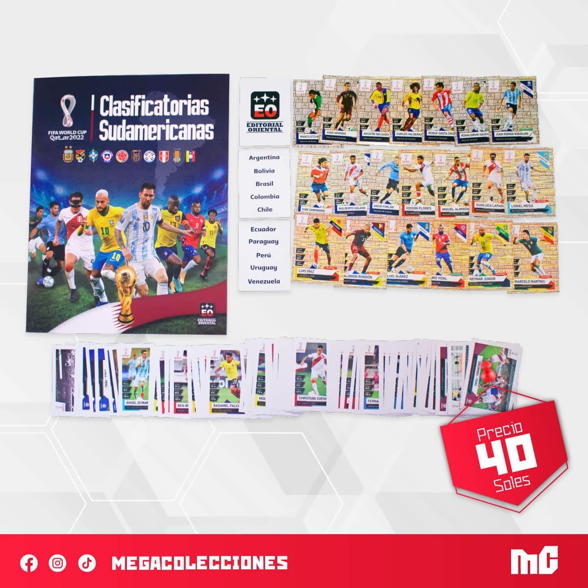 Álbum "Clasificatorias Sudamericanas" + set completo de figuras