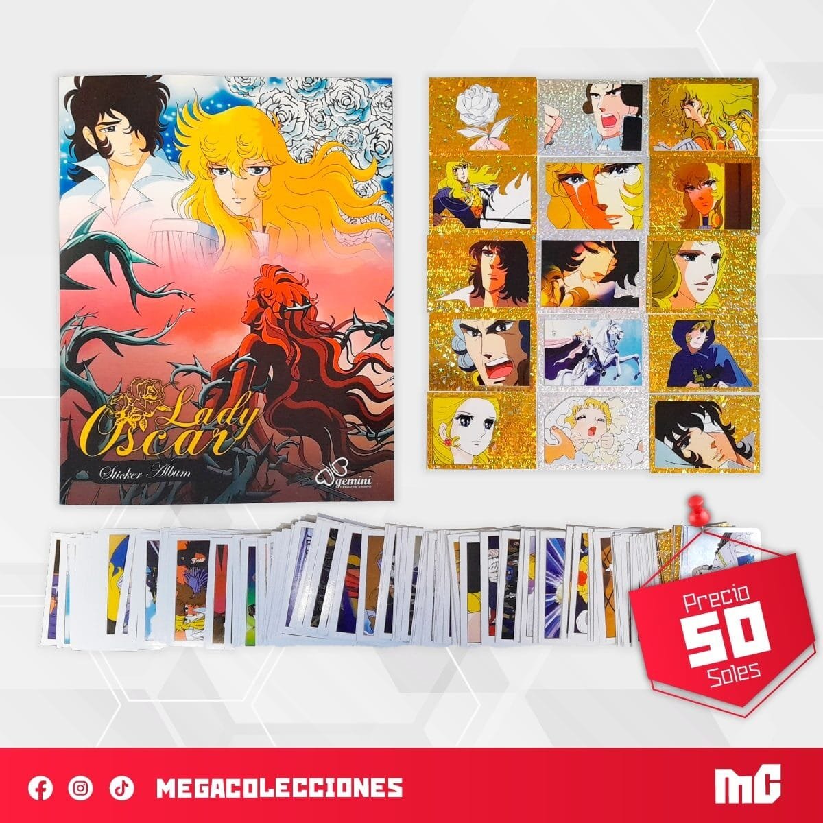Álbum "Lady Oscar" + set completo de figuras