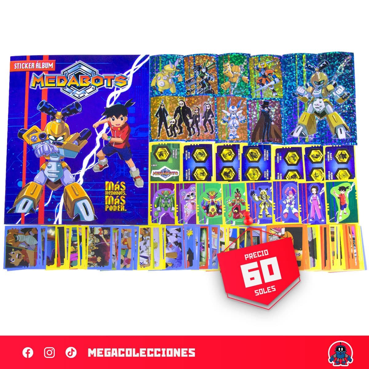Álbum Medabots + Set completo de figuras para pegar