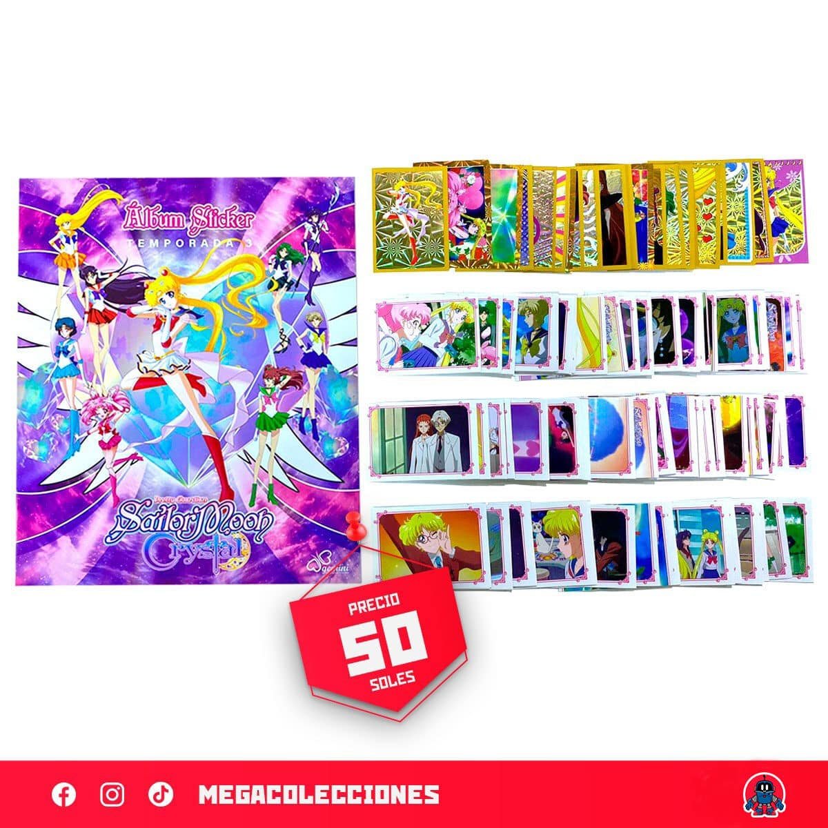 Álbum Sailormoon Crystal 3 + Set completo de figuras para pegar