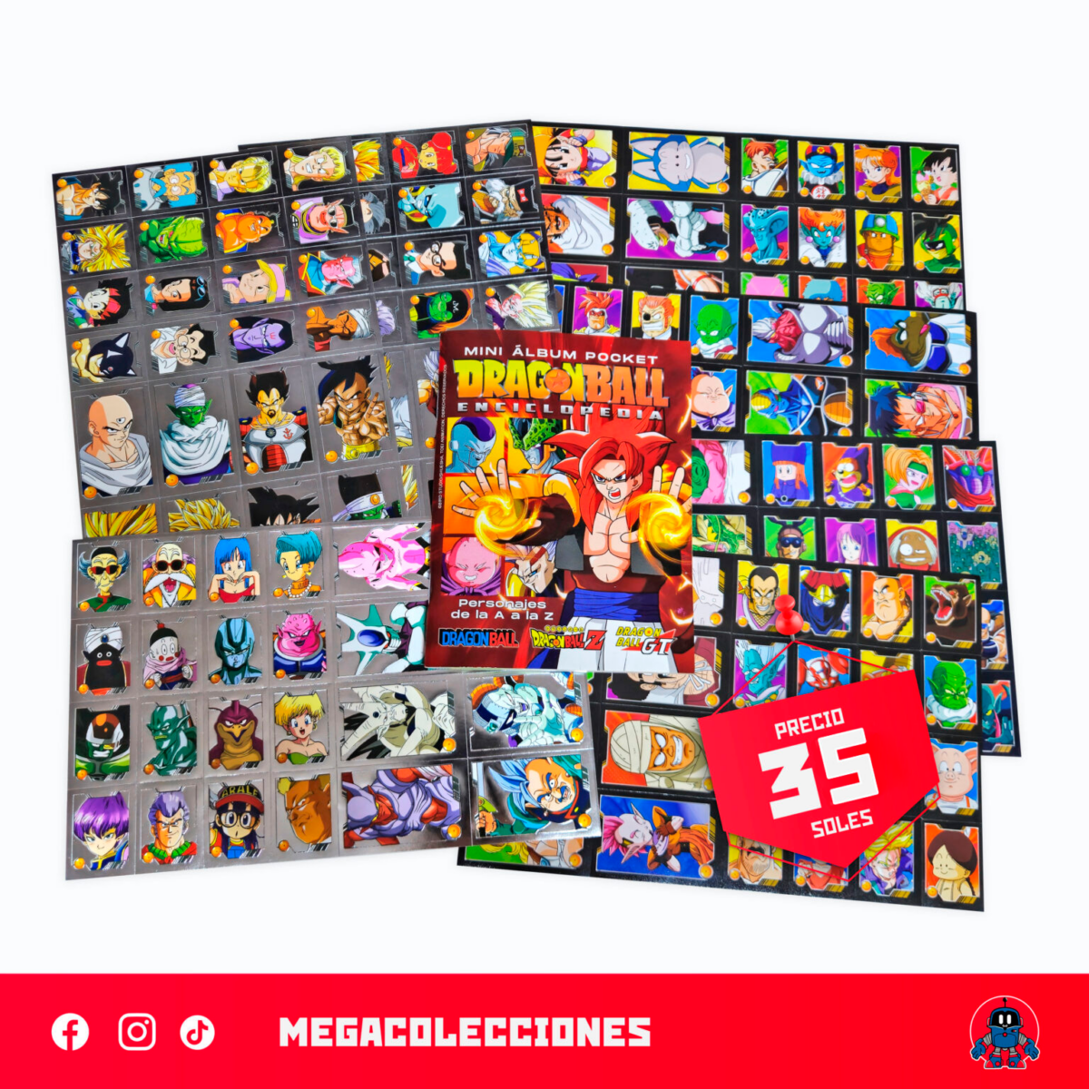 Mini Álbum Pocket Enciclopedia Dragon Ball (Reedición Navarrete)+ Set completo
