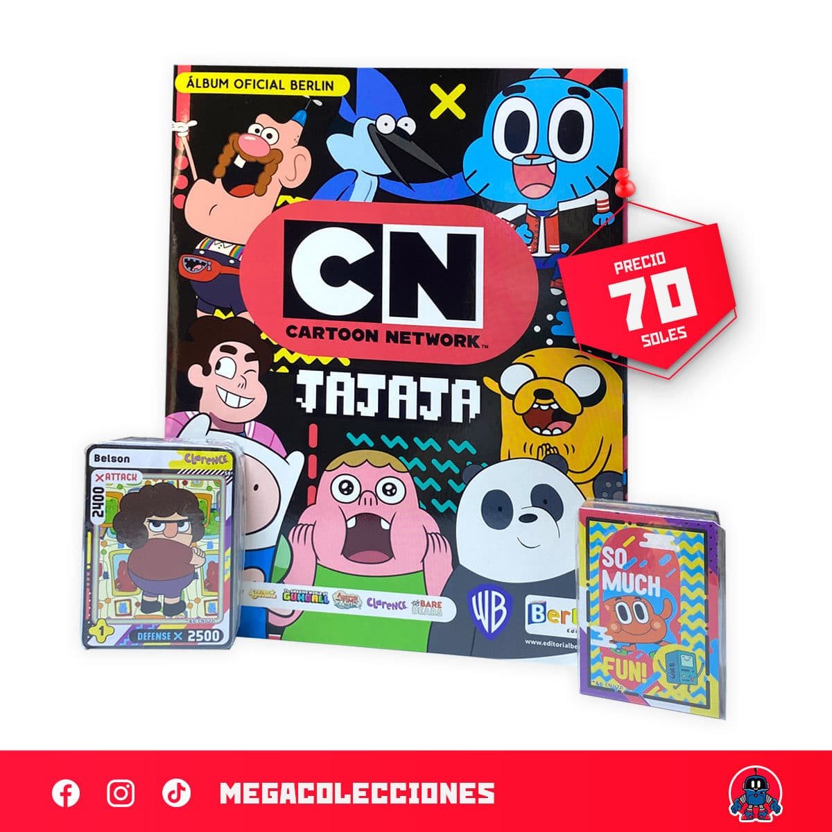Álbum Cartoon Network (E. Berlin) + Set completo de figuras para pegar