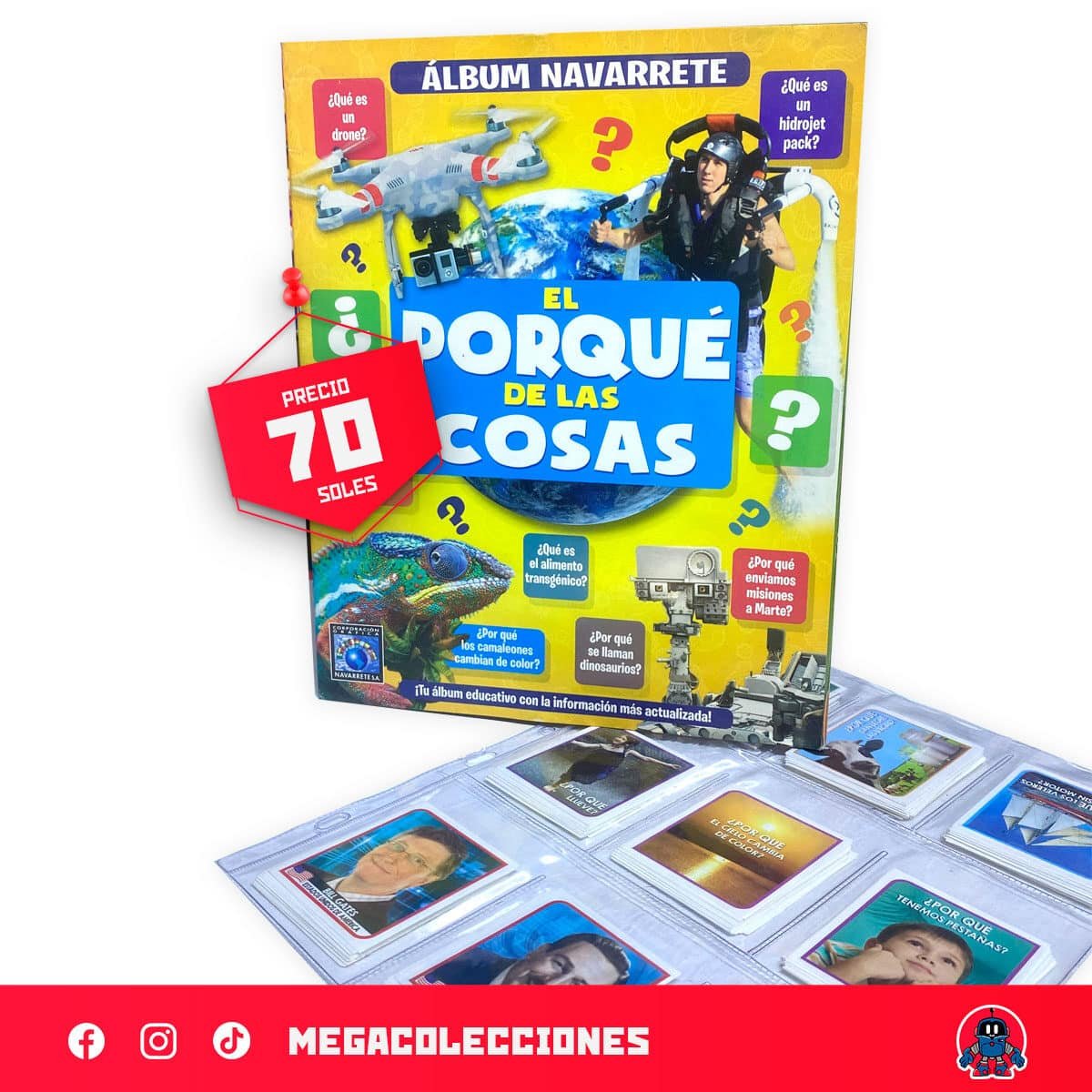 Álbum El porqué de las cosas (Navarrete) + Set completo de figuras para pegar