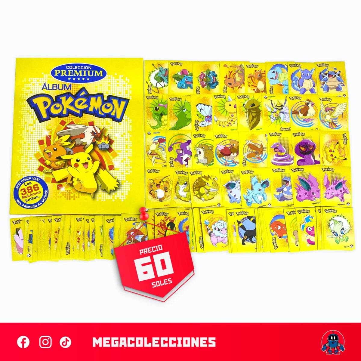 Álbum Pokémon Premium + Set completo de figuras para pegar