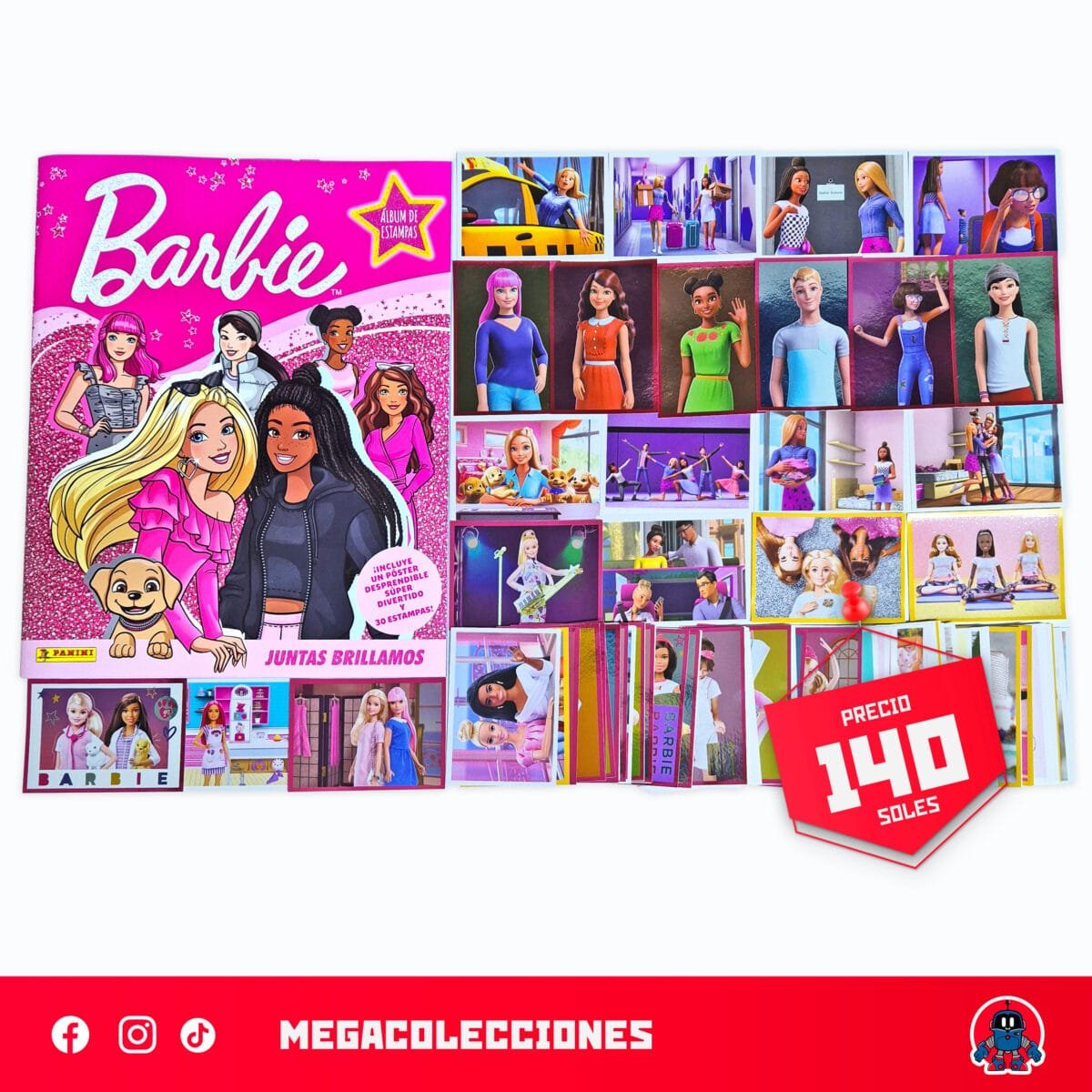 Álbum Barbie (Panini) + Set completo de figuras para pegar