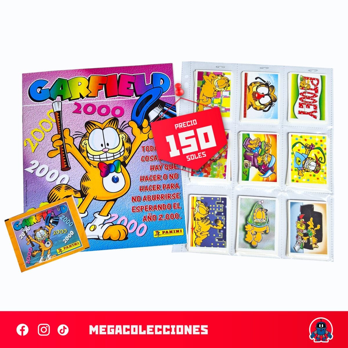 Álbum Garfield 2000 (Panini) + Set completo de figuras para pegar