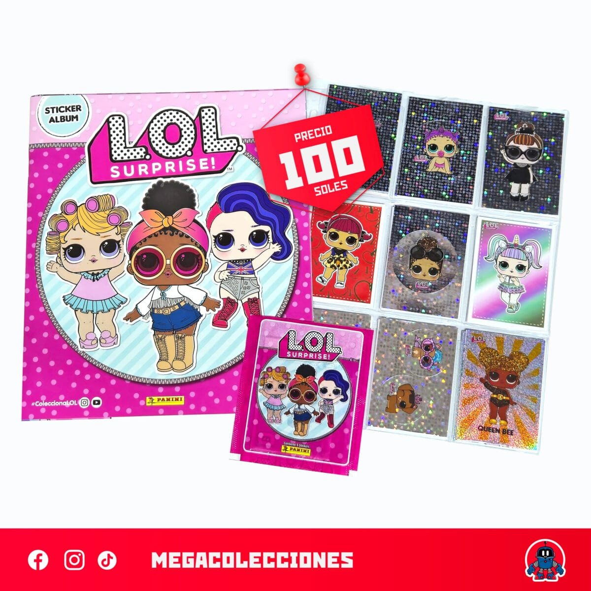 Álbum LOL Surprise! (Panini) + Set completo de figuras para pegar