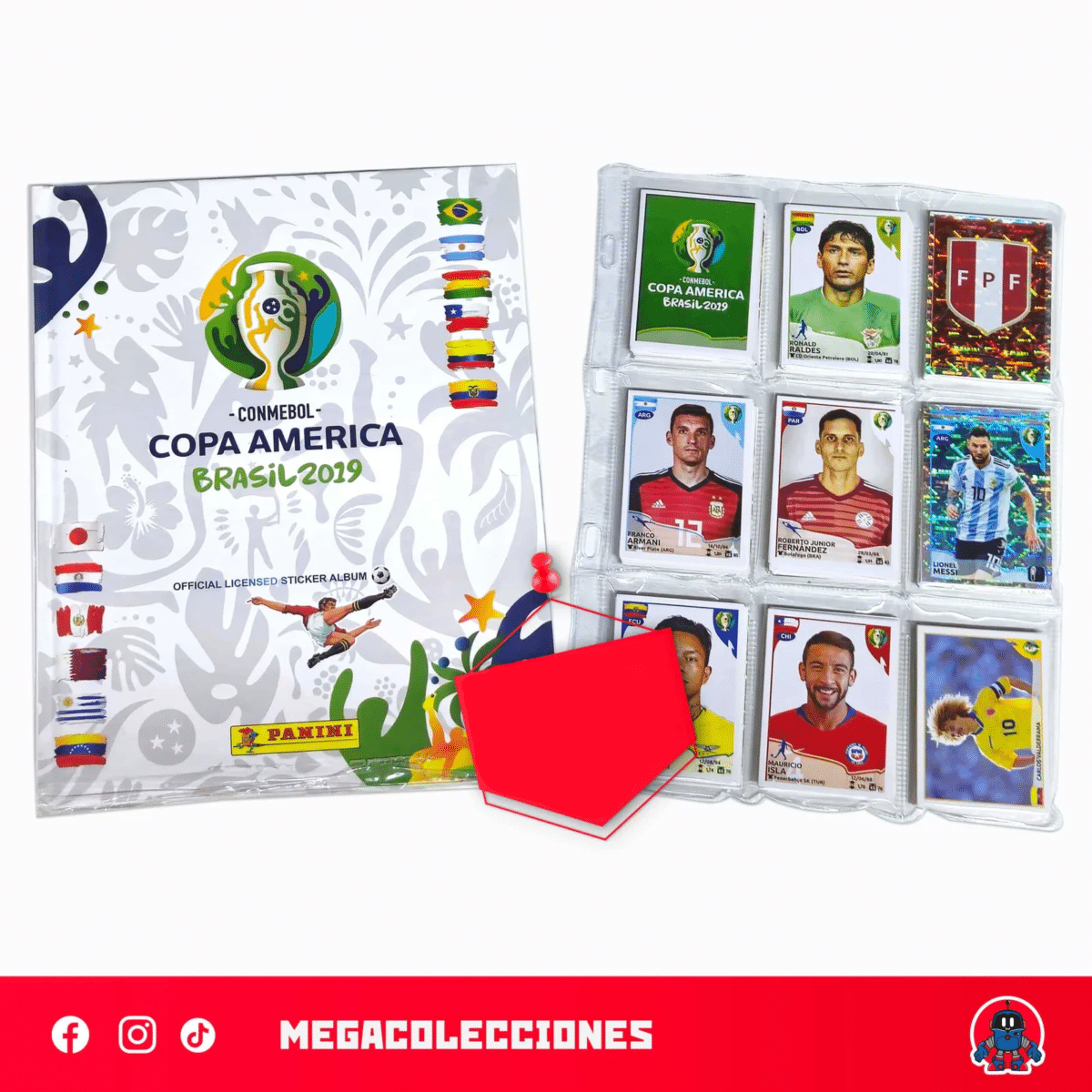 Álbum Tapa Dura Copa América Brasil 2019 (Panini) + Set completo de figuras para pegar