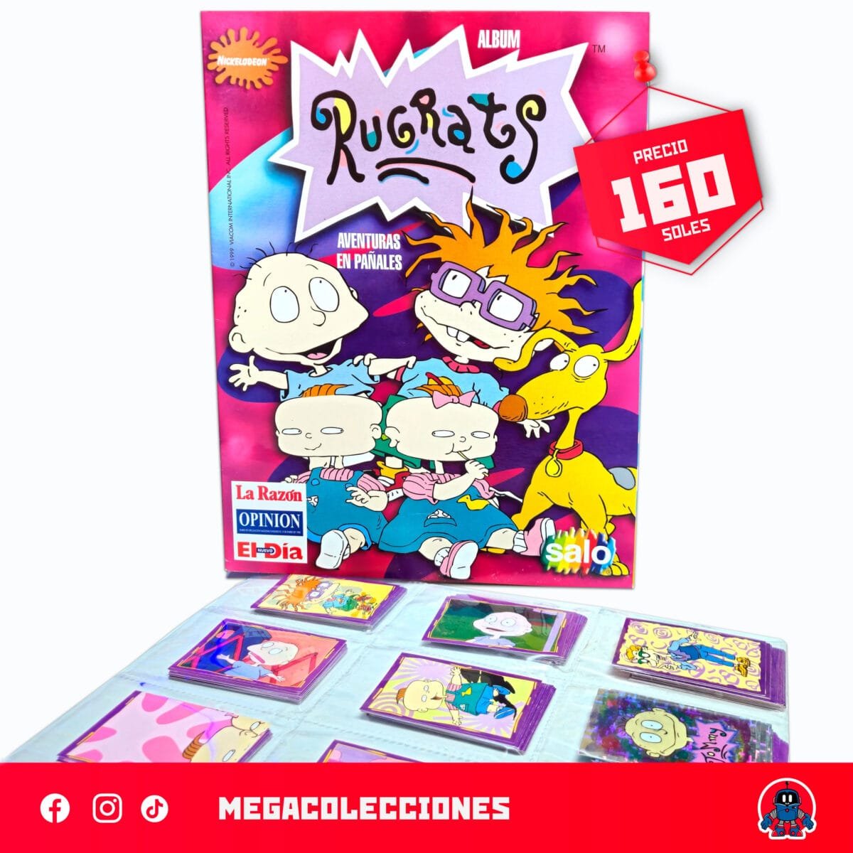 Álbum Rugrats Nickelodeon (Salo) + Set completo de figuras para pegar
