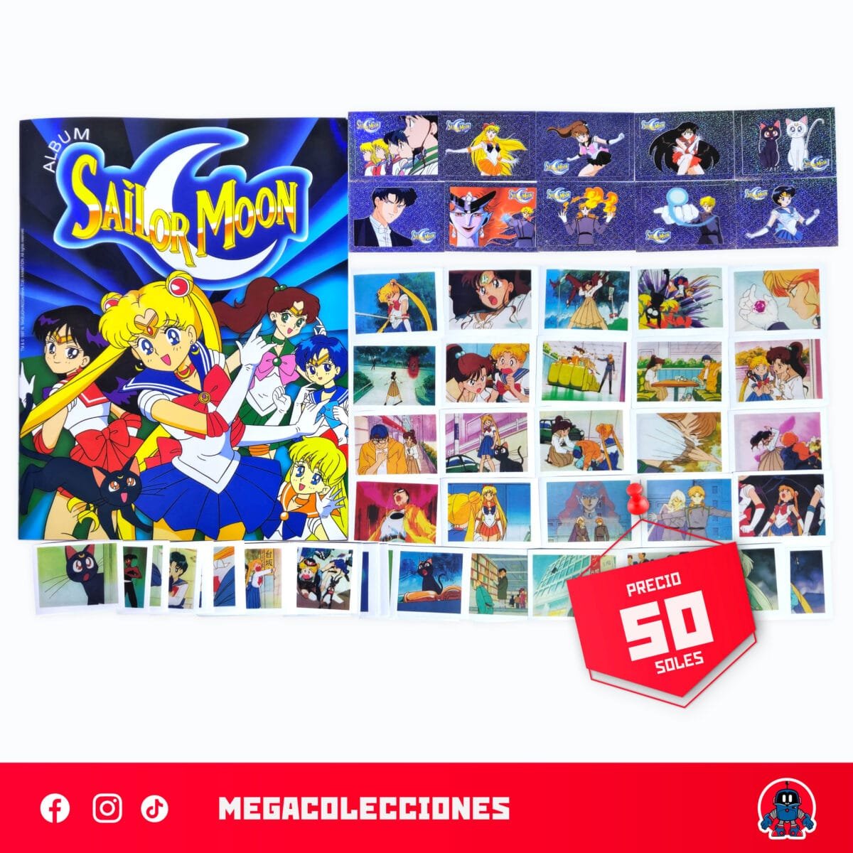 Álbum Sailormoon (Reedición Salo) + Set completo de figuras para pegar