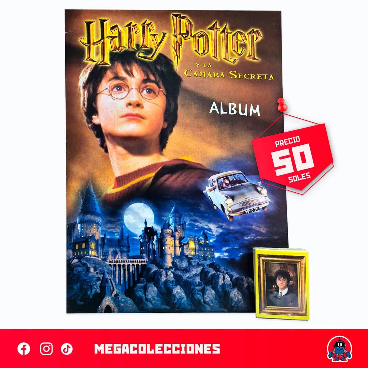 Álbum Harry Potter y la Cámara Secreta (Navarrete) + Set completo de figuras para pegar