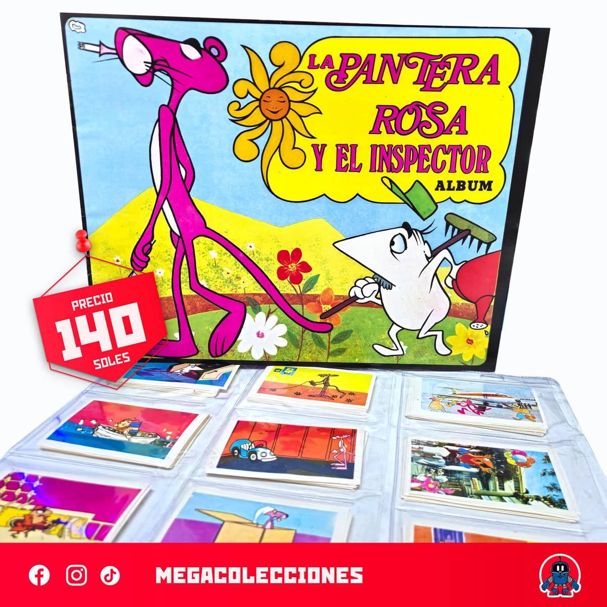 Álbum La Pantera Rosa y El Inspector (Navarrete) + Set completo de figuras para pegar