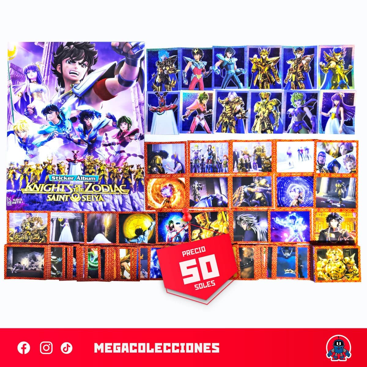 Álbum Caballeros del Zodiaco: Knights of the Zodiac + Set completo
