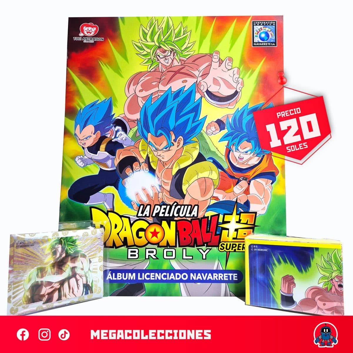 Álbum Dragon Ball Super: La Película "Broly" (Navarrete) + Set completo de figuras para pegar