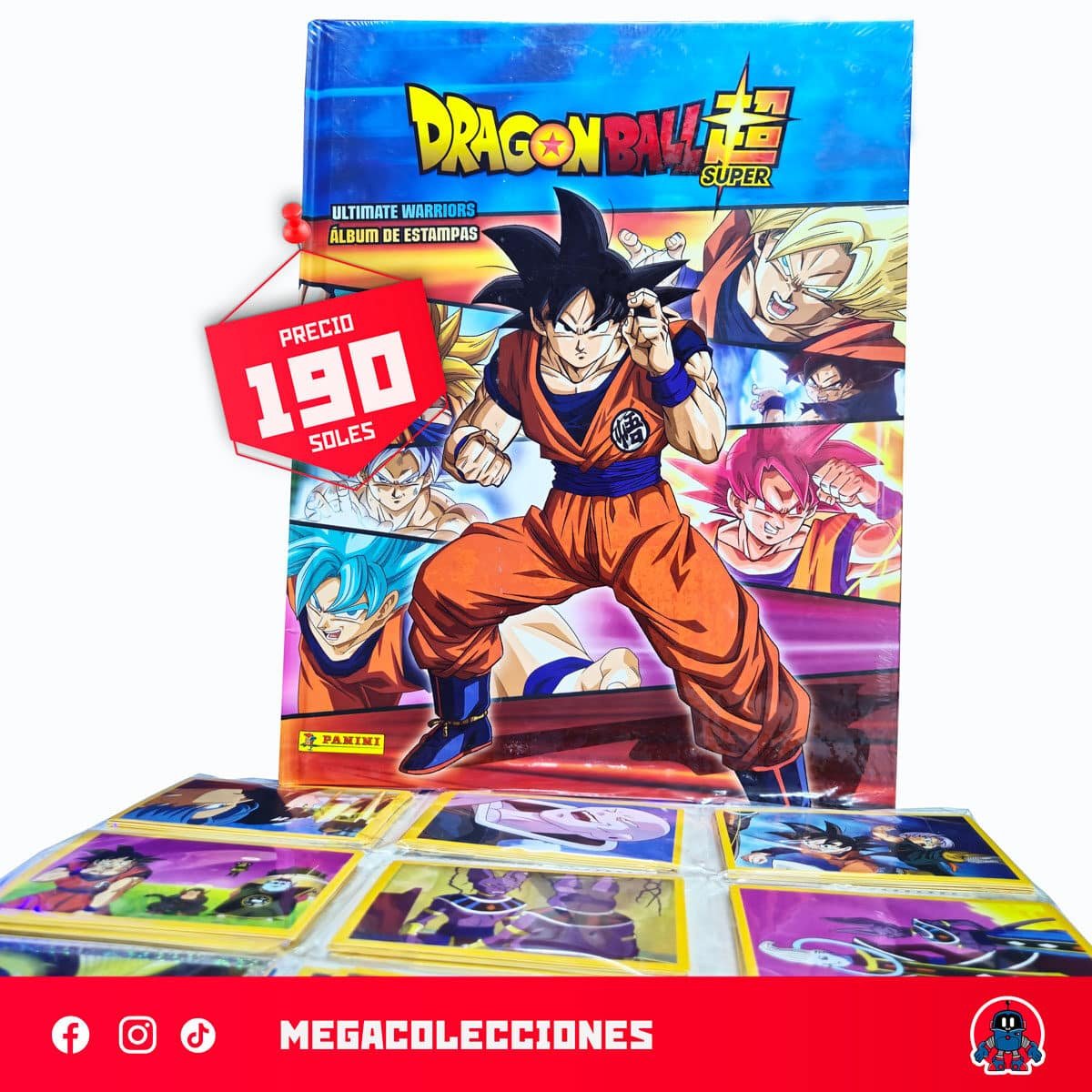 Álbum Tapa Dura Dragon Ball Super 3 (Panini) + Set completo de figuras para pegar