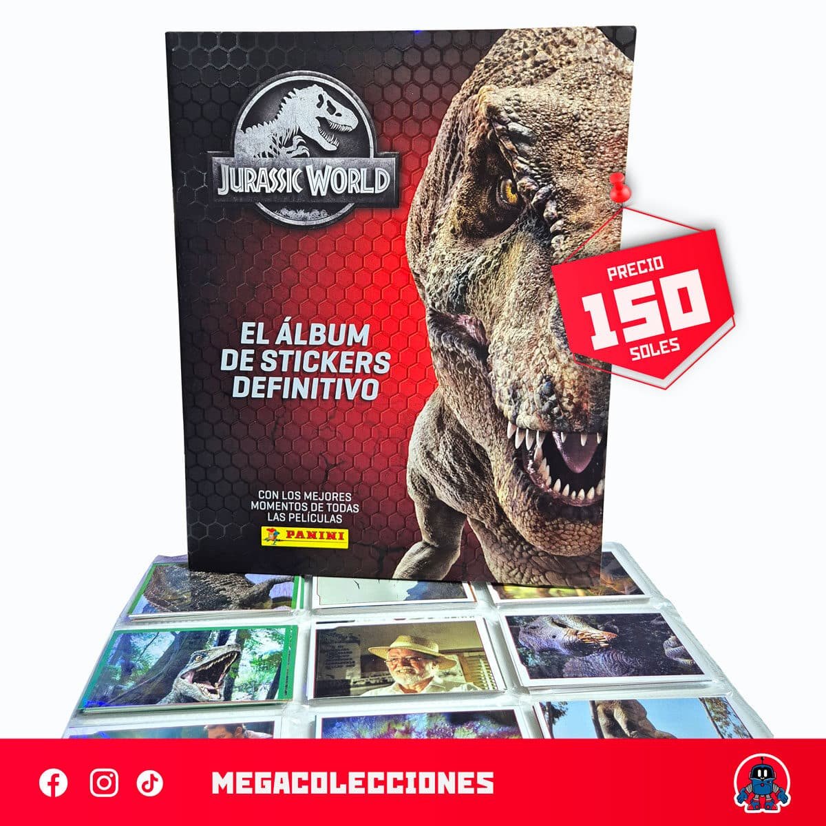 Álbum Jurassik World (Panini) + Set completo de figuras para pegar
