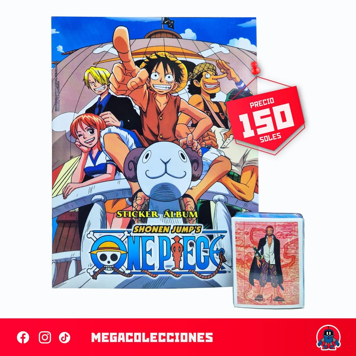 Álbum One Piece (Navarrete) + Set completo de figuras para pegar