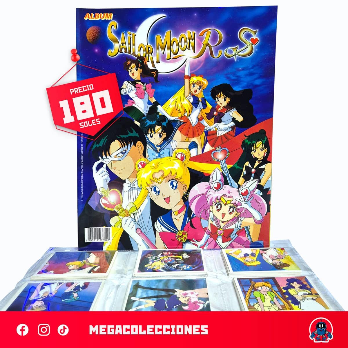 Álbum Sailor Moon R&S (Navarrete) + Set completo de figuras para pegar