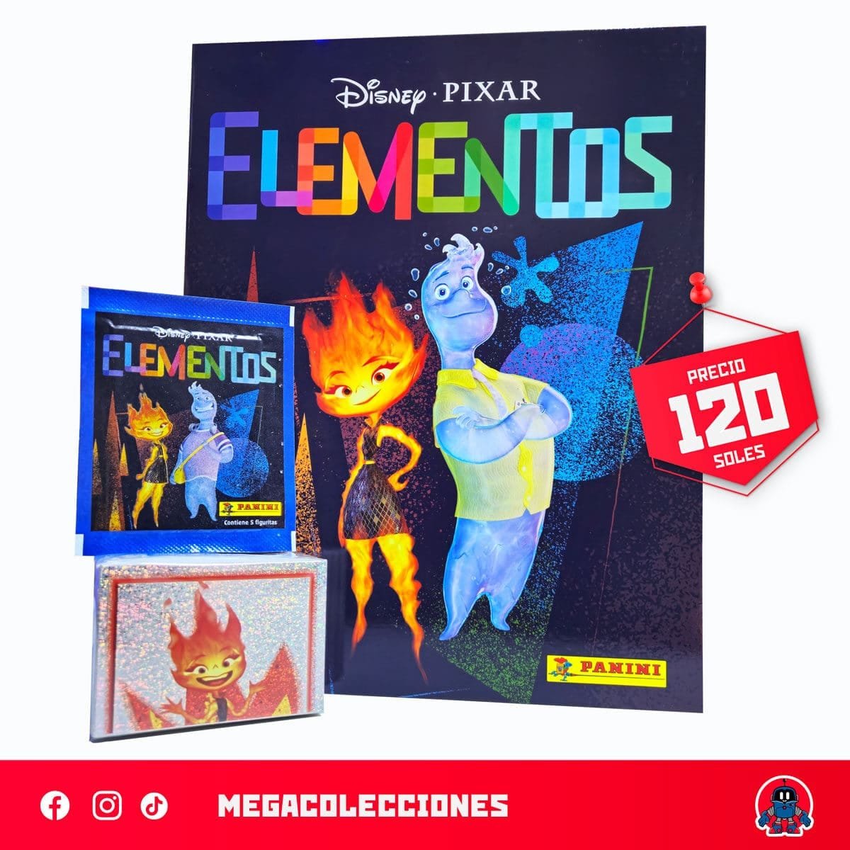 Álbum Elementos (Panini) + Set completo de figuras para pegar
