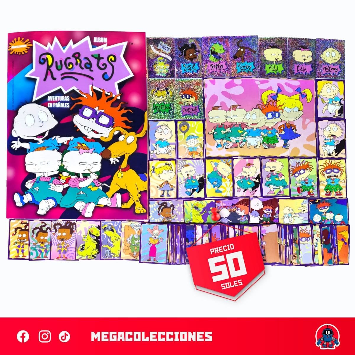 Álbum Rugrats (Reedición Salo) + Set completo de figuras para pegar